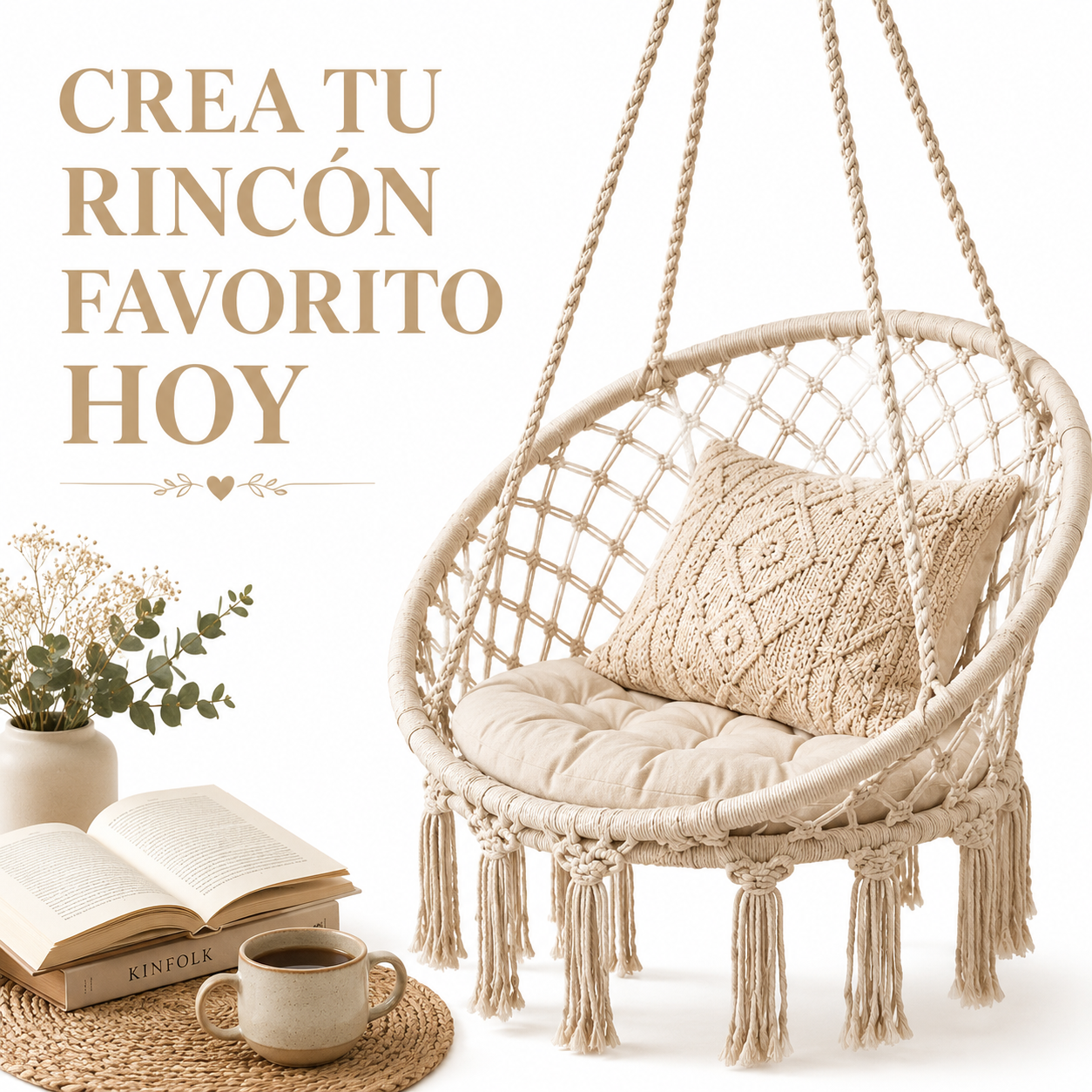 Silla Hamaca de Macramé Resistencia