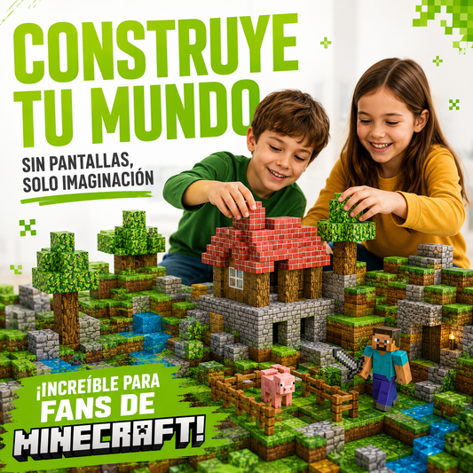 MundoCraft™ - 75 Bloques Magnéticos de Construcción