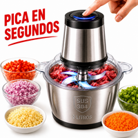 Picadora Eléctrica 2L de Acero Inoxidable