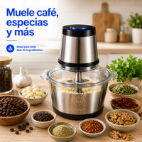 Picadora Eléctrica 2L de Acero Inoxidable