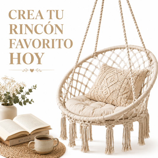 Silla Hamaca de Macramé Resistencia