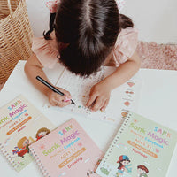 SankMagic™: KIT X 4 LIBROS DE CALIGRAFÍA TINTA MÁGICA REUTILIZABLE
